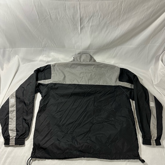 VINTAGE Y2K ADIDAS WINDBREAKER 1/4 ZIP GRAY AND BLACK 2000s - Picture 13 of 15